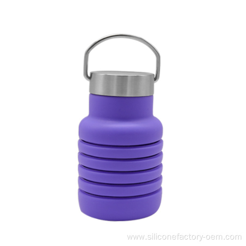 Custom Foldable Silicone Outdoor Sports Water Bottle